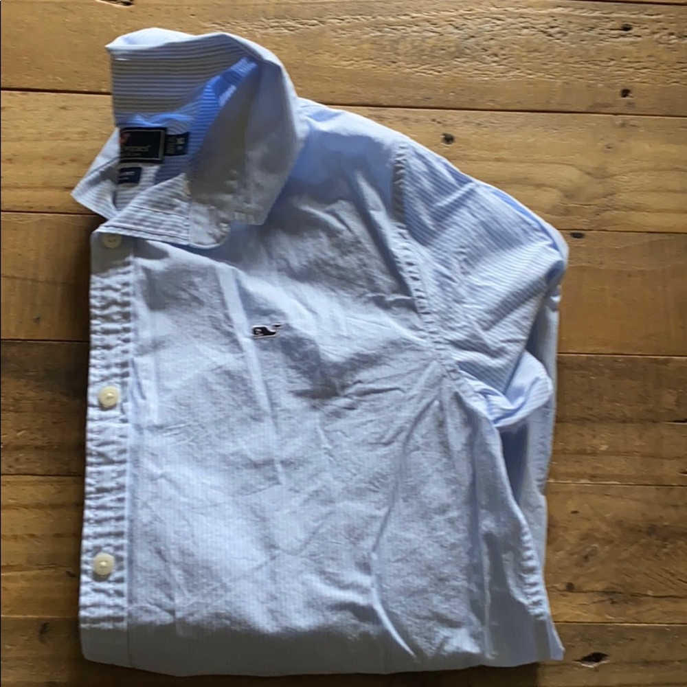 Vineyard vines kids whale shirt blue white xl 18